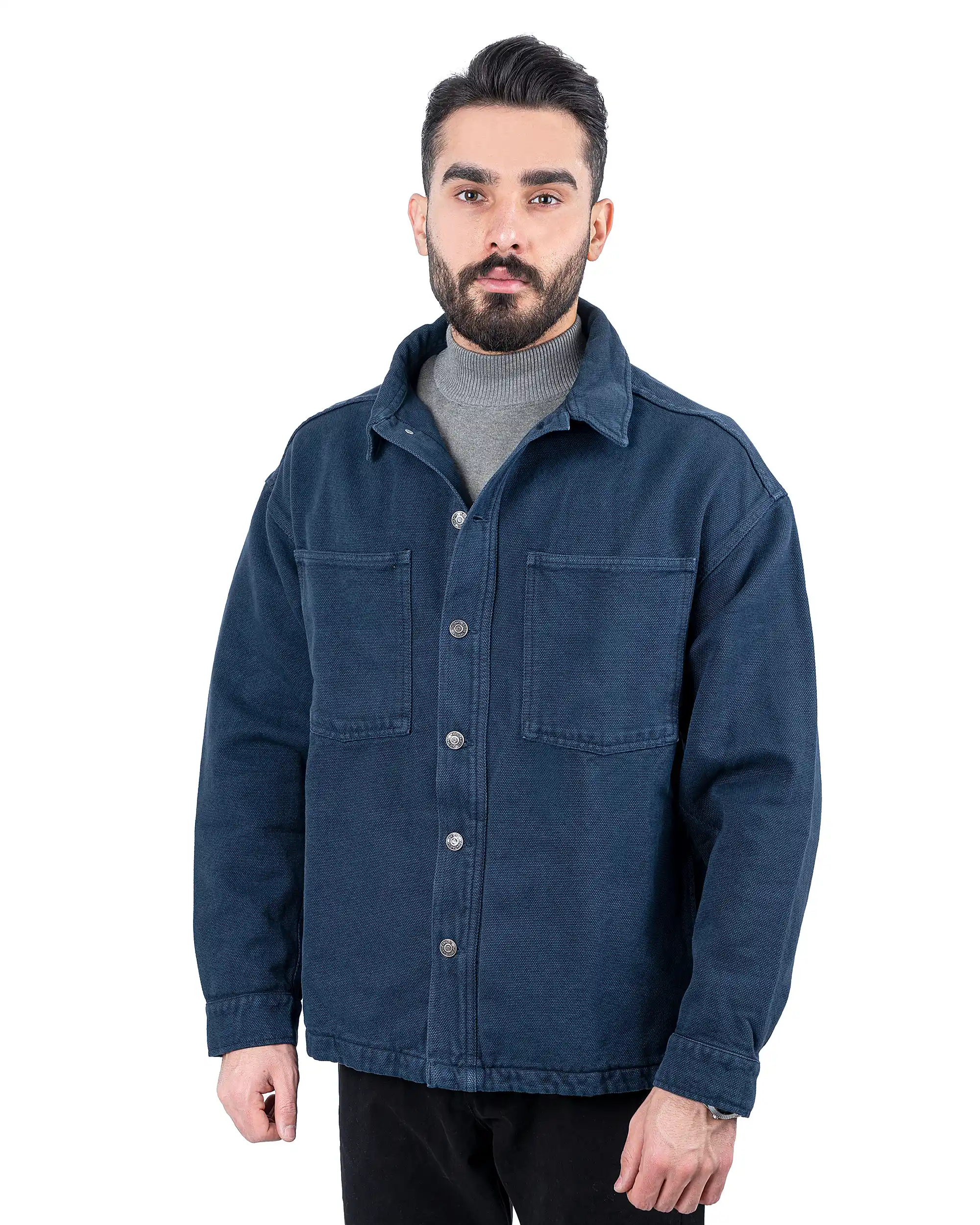 شکت کتان کج راه دو جیب پاکتی cut Box